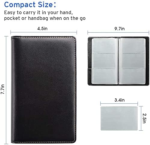 Sooez Leather Professional Business Card Book Holder Organizer for 240 Card