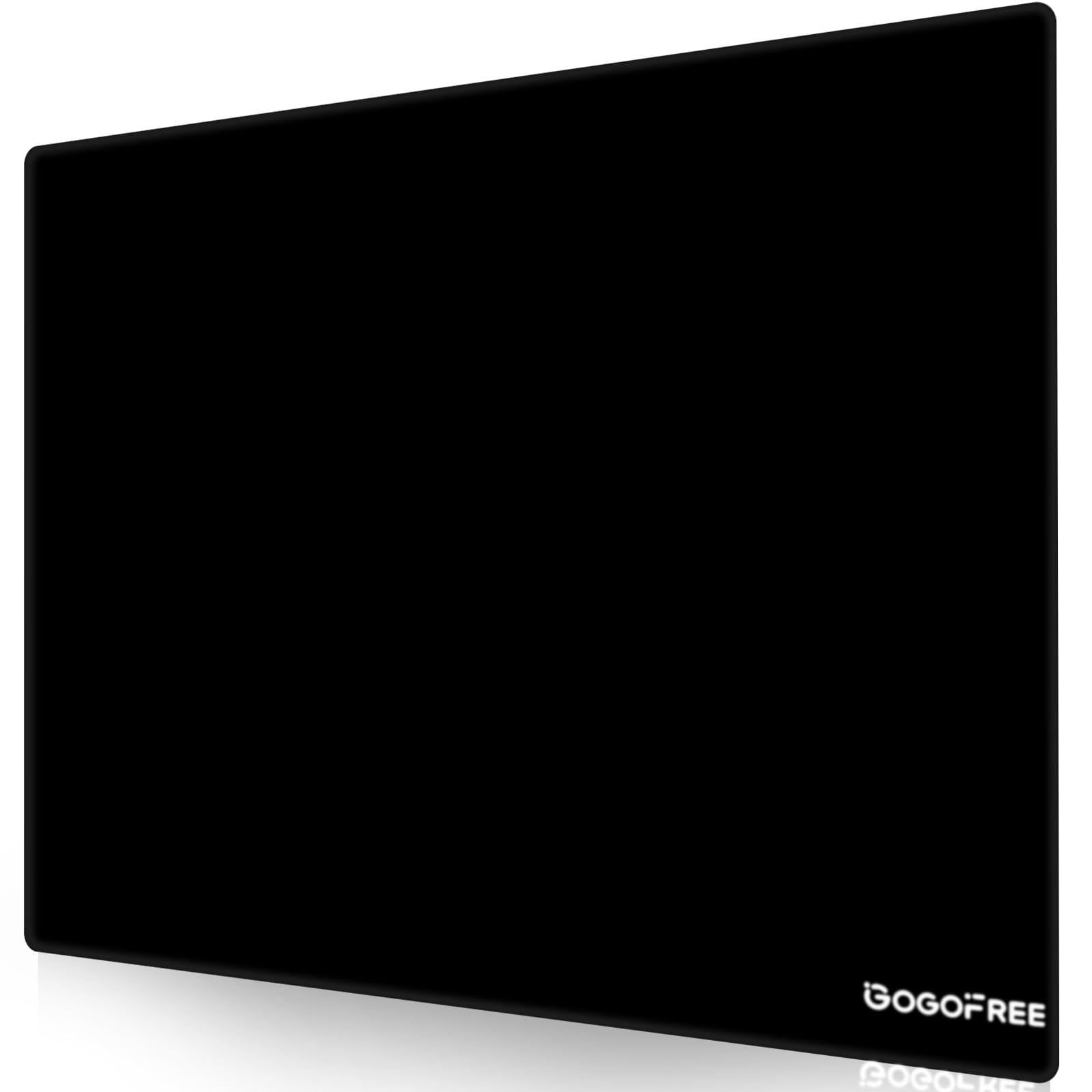 Glass Gaming Mouse Pad, Professional Esport Tempered Glass Mouse Pad Ultra-Smooth Micro-Etched Surface for Top Speed and Control,Hard Mousepad Black (15.7'' x 11.8'')