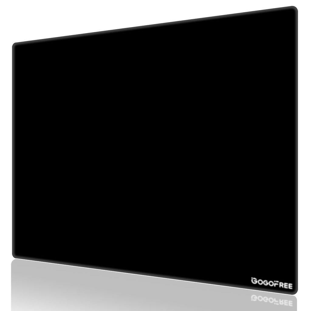 Glass Gaming Mouse Pad, Professional Esport Tempered Glass Mouse Pad Ultra-Smooth Micro-Etched Surface for Top Speed and Control,Hard Mousepad Black (15.7'' x 11.8'')