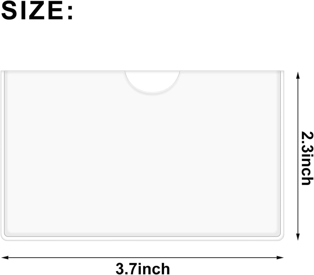 Chinco 30 Pack Self Adhesive Index Card Pockets Top Open,3.7 X 2.3 Inches