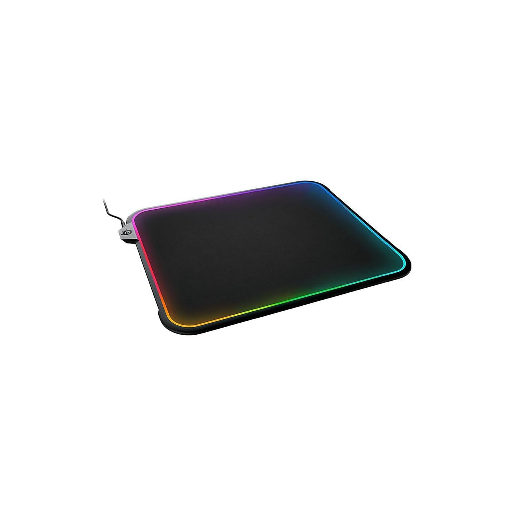 SteelSeries QcK Medium Gaming Mousepad — Black — Non-Slip Silicone Rubber Base — Peak Tracking and Stability — Optimized for Gaming Sensors — 320 mm x 270 mm — FPS, MOBAs, RTS, MMO