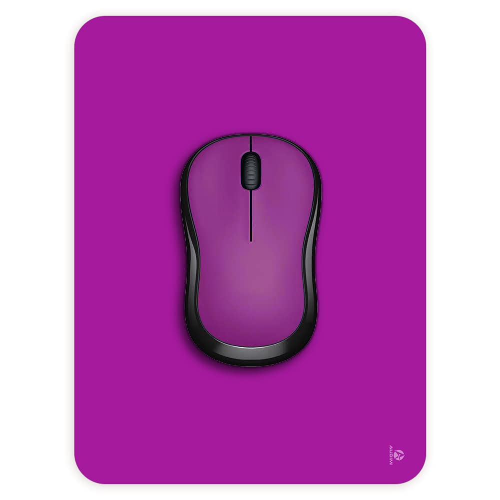 Audimi Small Mouse Pad 6 x 8 Inch, Mini Mouse Pad Thick for Laptop Wireless Mouse Home Office Travel, Portable & Washable (Black)