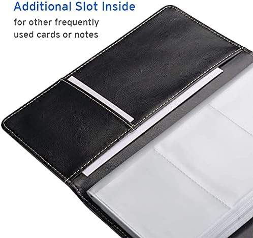 Sooez Leather Professional Business Card Book Holder Organizer for 240 Card