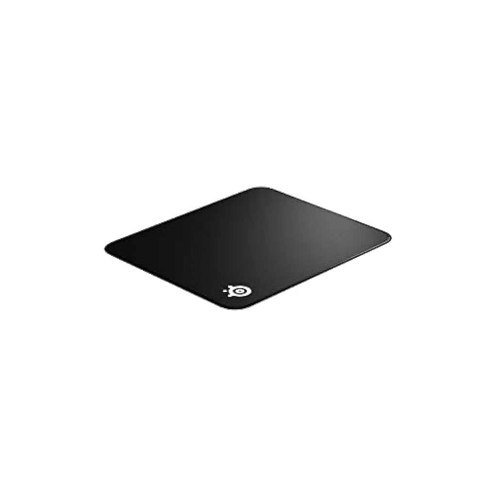 SteelSeries QcK Medium Gaming Mousepad — Black — Non-Slip Silicone Rubber Base — Peak Tracking and Stability — Optimized for Gaming Sensors — 320 mm x 270 mm — FPS, MOBAs, RTS, MMO