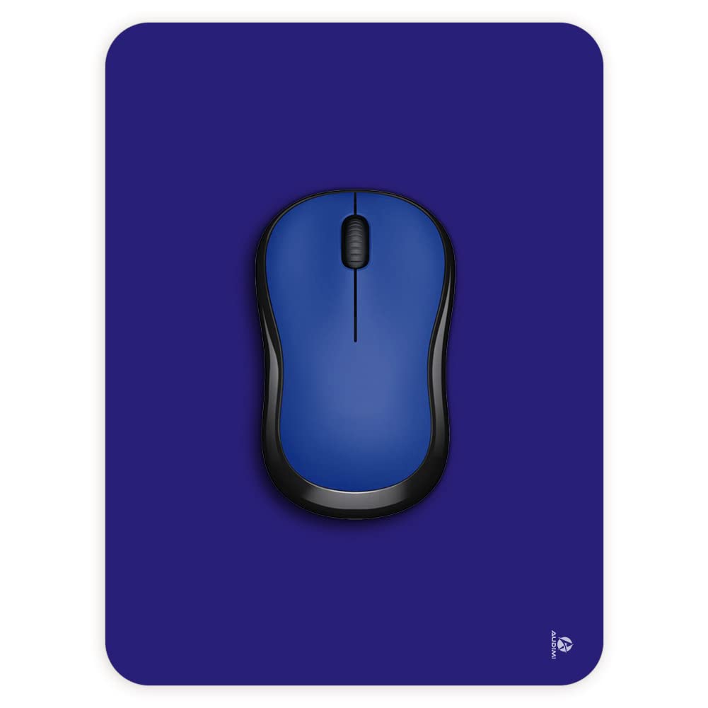 Audimi Small Mouse Pad 6 x 8 Inch, Mini Mouse Pad Thick for Laptop Wireless Mouse Home Office Travel, Portable & Washable (Black)