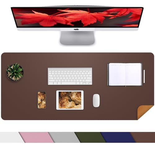 AFIING Large Desk Mat, 47" x 17", Black