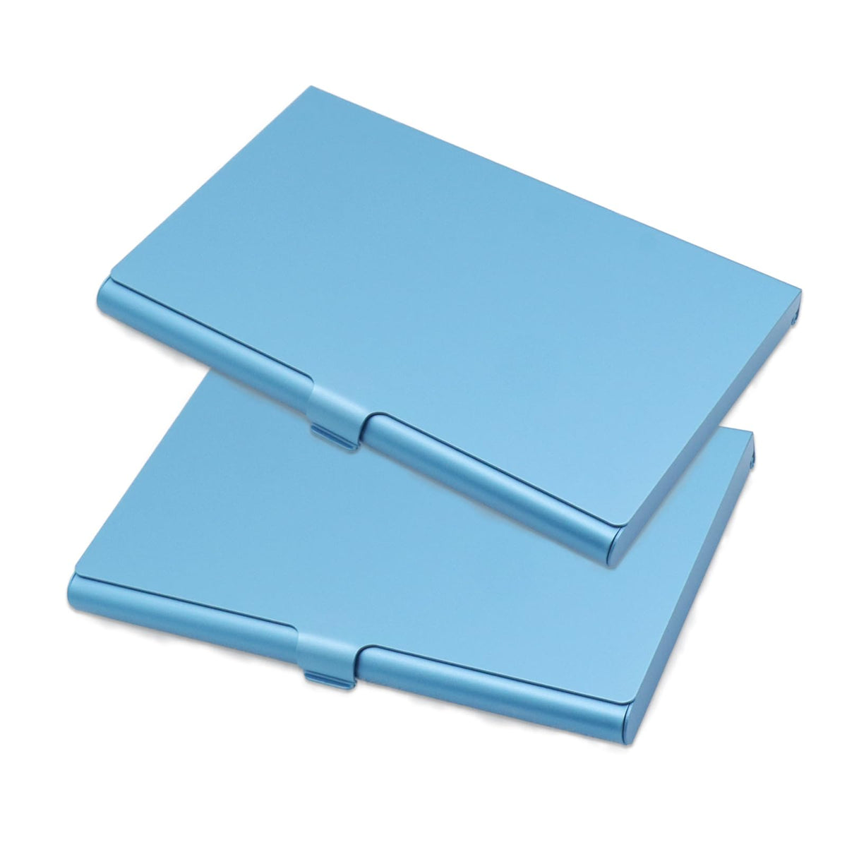2-Pack Gold Aluminum Business Card Holder Slim Flip Pocket Case