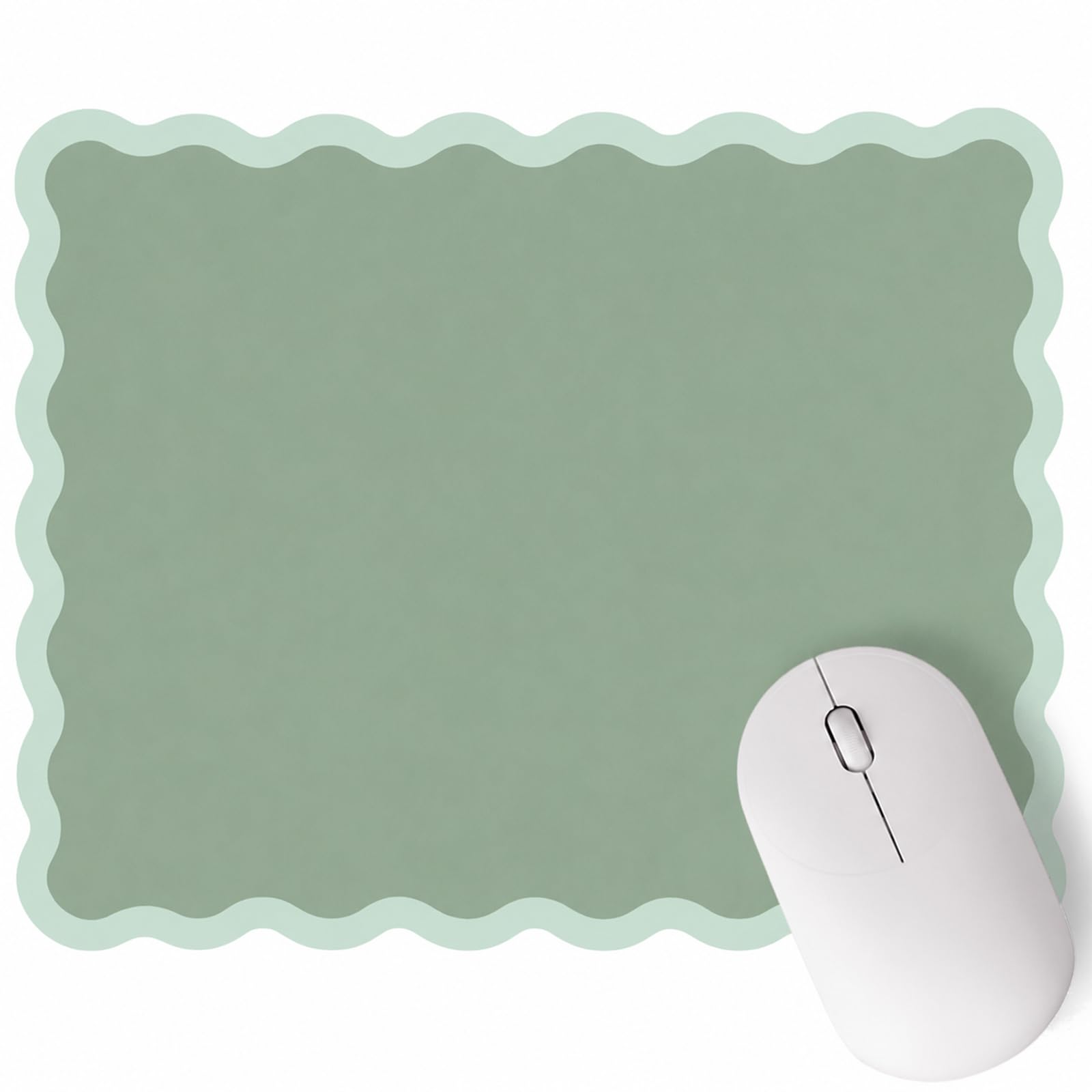 Kingdder Cute Scalloped Mouse Pad Non-Slip Mousepad 9.8x7.9in,Pink