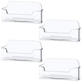 Qizpcer 8 Pack Plastic Business Card Holder - Clear Business Card Case for Desk - Office Acrylic Business Card Stand Display