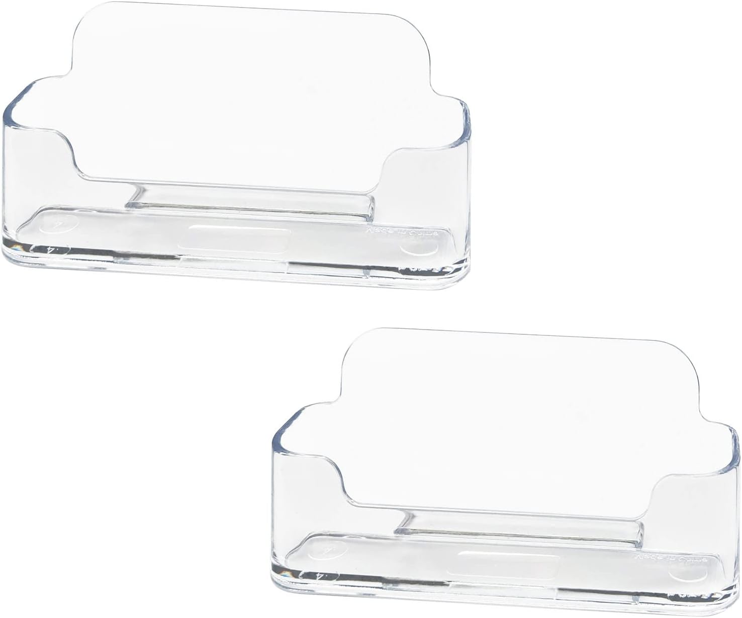 HSYMQ Acrylic Business Card Holder for Desk, Clear Plastic Business Cards Display Holders Stand, Fits 30-50 Business Cards