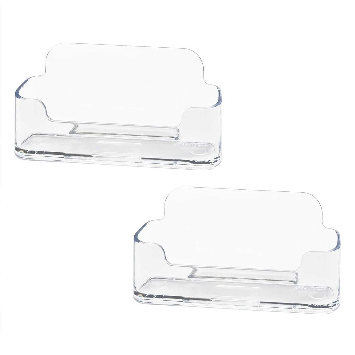 HSYMQ Acrylic Business Card Holder for Desk, Clear Plastic Business Cards Display Holders Stand, Fits 30-50 Business Cards