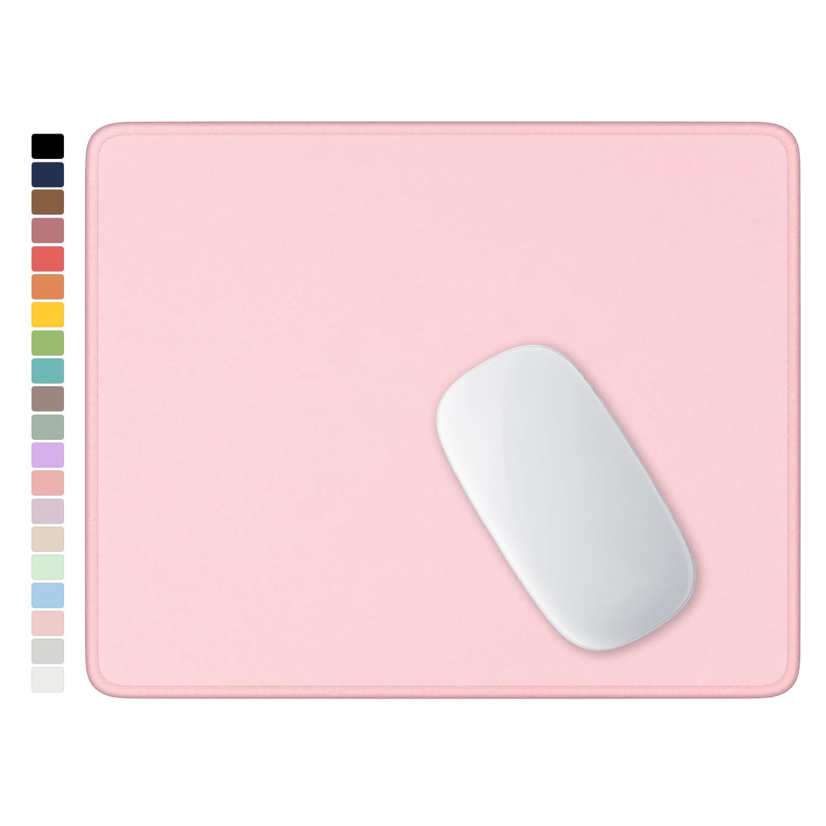 Hsurbtra Mouse Pad, Premium-Textured Square Mousepad 10.2 x 8.3 Inch, Stitched Edge Anti-Slip Waterproof Rubber Pretty Cute Computer Mat for Office Gaming Laptop Women Kids Sage Green