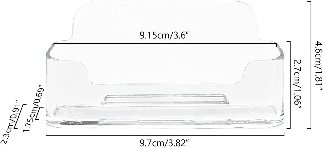 HSYMQ Acrylic Business Card Holder for Desk, Clear Plastic Business Cards Display Holders Stand, Fits 30-50 Business Cards