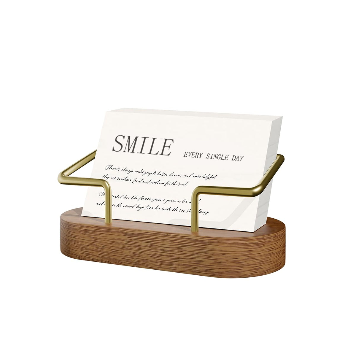 Wooden Business Card Holder for Desk, Office Display Stand and Decor