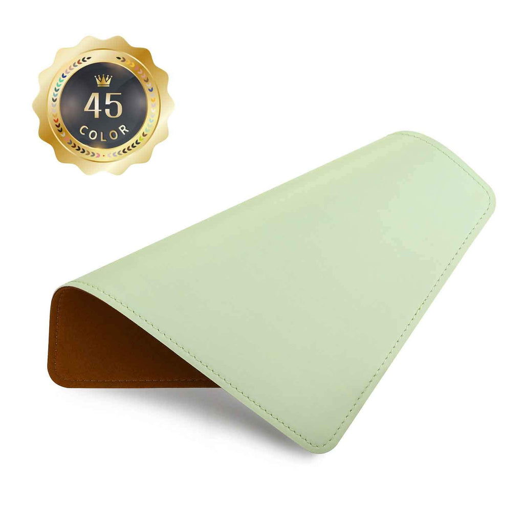 Mouse Pad, PU Mouse Pad，Leather Mouse Pad with Stitched Edge Micro-Fiber Base with Non-Slip Waterproof，Mouse Pad for Computers，Laptop, 8x11Inch (Caramel Brown)