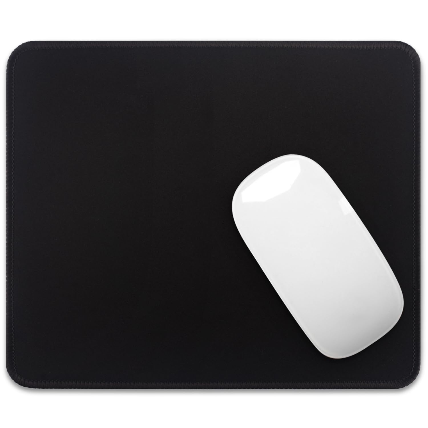FROGIGO Mouse Pad with Stitched Edges - Cute Floral Mousepad for Women, 9.25 x 7.75 inch Washable Square Desk Pad, Non-Slip Rubber Base, Office Home Laptop Accessories - Vintage Garden