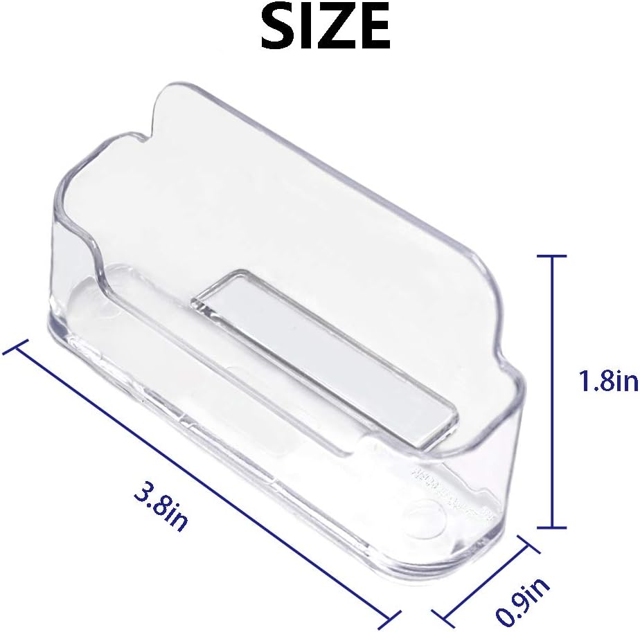 Qizpcer 8 Pack Plastic Business Card Holder - Clear Business Card Case for Desk - Office Acrylic Business Card Stand Display