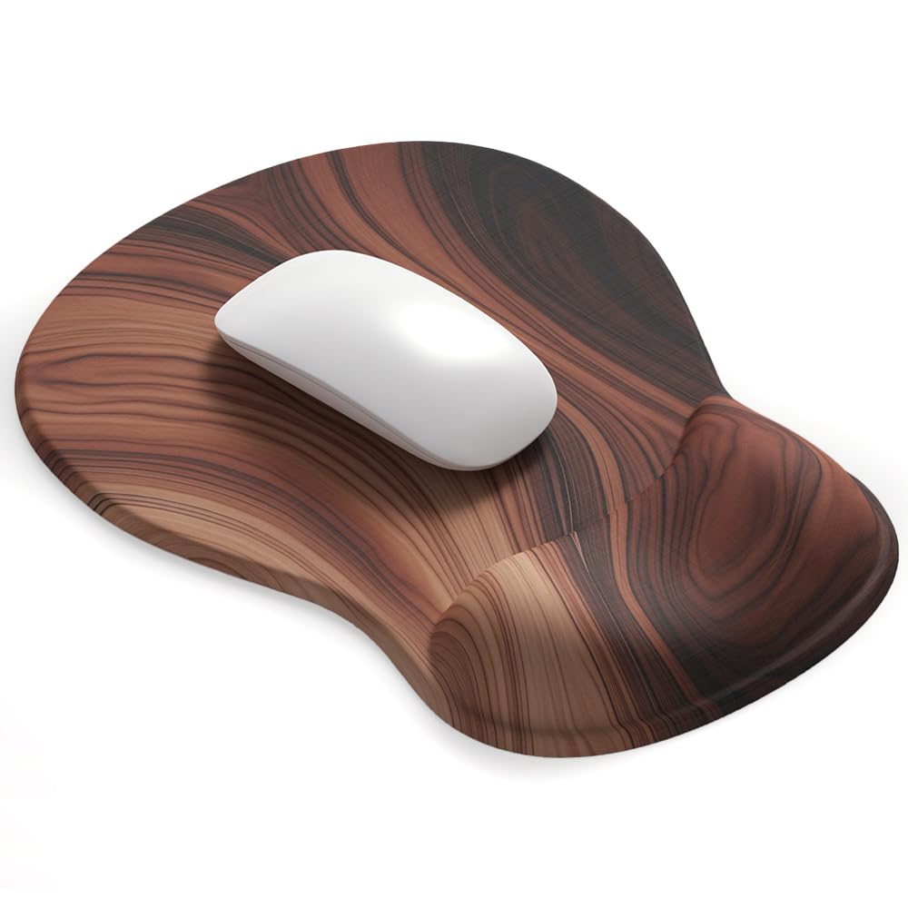 ErgoComfort Gel Wrist Rest Mouse Pad-Ergonomic Office Mousepad with Wrist Support-Non-Slip, Design Desk Accessories Mat for Home&Game Decor (06Mocha Sand)