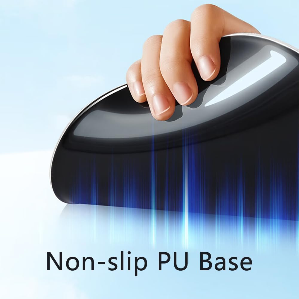 Ergonomic Mouse Pad with Wrist Rest, Gel Wrist Support Mousepad, Pain Relief Laptop Computer Mouse Pad, Non-Slip Mouse Pads for Office & Home (Black, 9.5 x 8.3 in)
