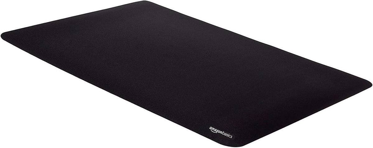Amazon Basics Square Mouse Pad, Cloth with Rubberized Base, Standard, Black, 12.4L x 10.6W inches