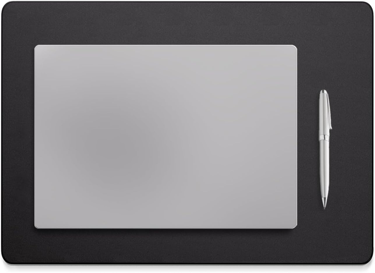 Jotsome Leather Desk Pad Mat, 17" x 12", Black