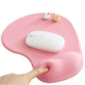 Office Mousepad with Gel Wrist Support - Ergonomic Gaming Desktop Mouse Pad Wrist Rest - Design Gamepad Mat Rubber Base for Laptop Computer -Silicone Non-Slip Special-Textured Surface (01Pink)