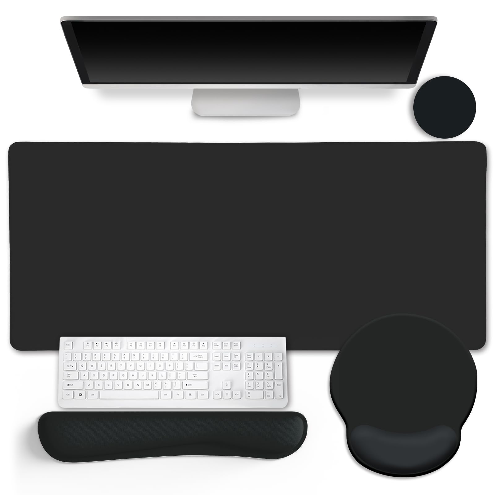 LIMKRIAN Goth Skull Mouse Pad Set Large Desk Mat for Desktop Decor