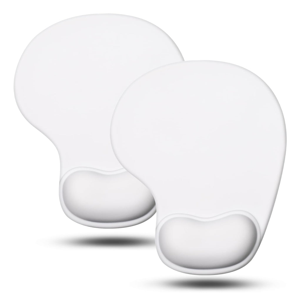 JIKIOU Ergonomic Mouse Pad with Gel Wrist Rest 2 Pack, Portable Small Black