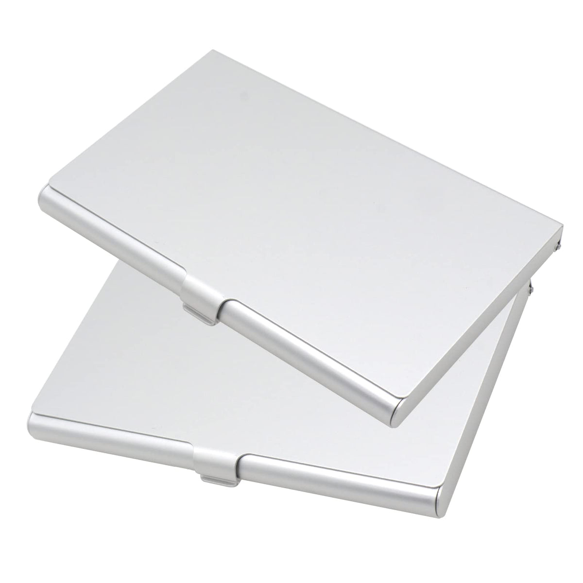 2-Pack Gold Aluminum Business Card Holder Slim Flip Pocket Case