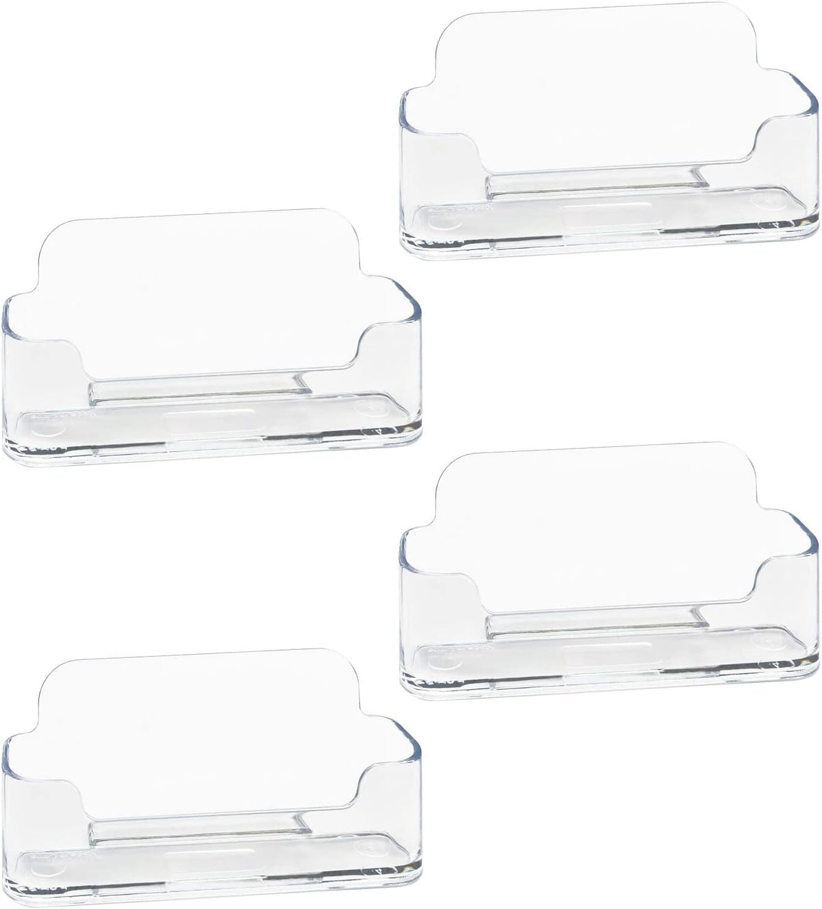 HSYMQ Acrylic Business Card Holder for Desk, Clear Plastic Business Cards Display Holders Stand, Fits 30-50 Business Cards