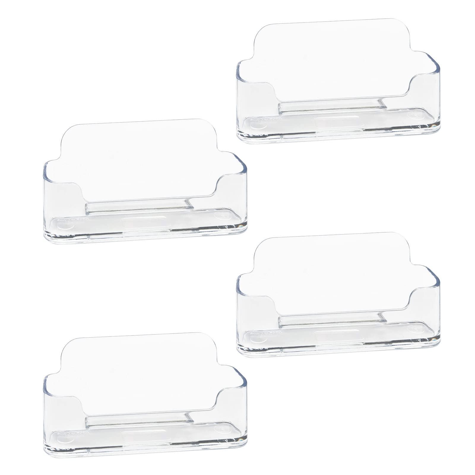 HSYMQ 8 Pack Acrylic Business Card Holder for Desk, Clear Plastic Business Cards Display Holders Stand, Fits 30-50 Business Cards