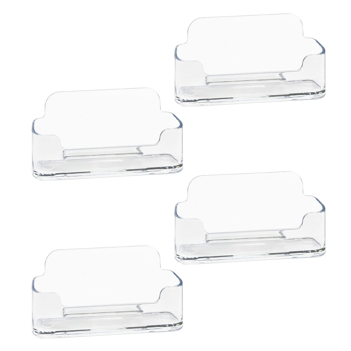 HSYMQ Acrylic Business Card Holder for Desk, Clear Plastic Business Cards Display Holders Stand, Fits 30-50 Business Cards