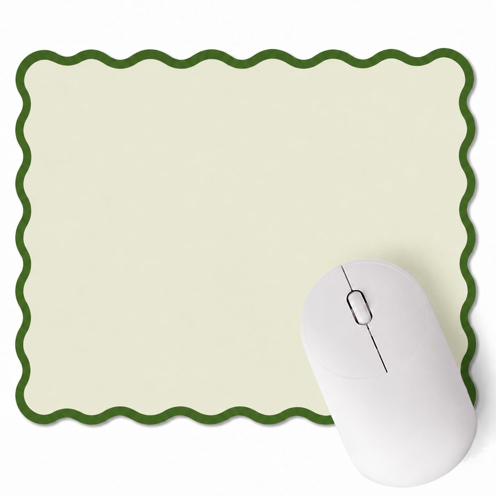 Kingdder Cute Scalloped Mouse Pad Non-Slip Mousepad 9.8x7.9in,Pink