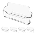 Vrupin Business Card Holder for Desk - 4 Pack Acrylic Business Card Holder , Fits 30-50 Business Cards Display Business Card Stand Desktop Business Card Holders for Exhibition