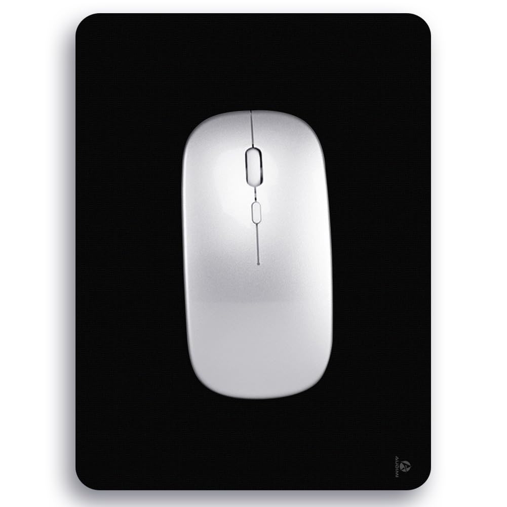 Audimi Small Mouse Pad 6 x 8 Inch, Mini Mouse Pad Thick for Laptop Wireless Mouse Home Office Travel, Portable & Washable (Black)