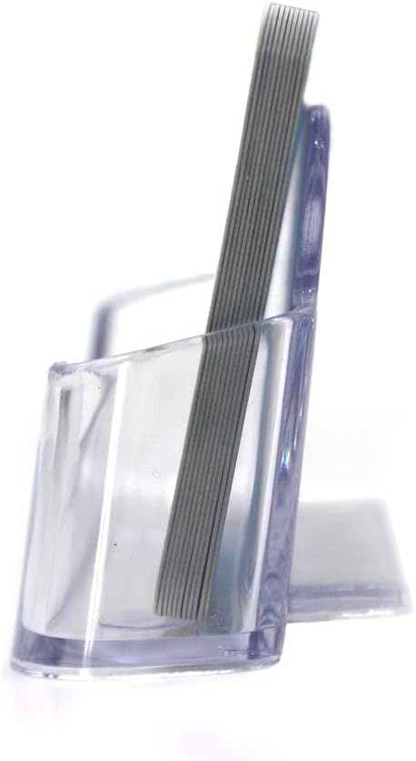 Qizpcer 4 Pack Clear Plastic Business Card Holder,Acrylic Business Card Display for Desk Business Card Stand
