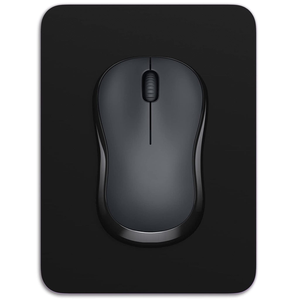 Dapesuom Small Mouse Pad, 6 x 8 Inch Thick Rubber Premium-Textured Non-Slip Portable & Washable Mini Mouse Mat for Women Men Wireless Laptops Keyboard Tray Gaming Work Computer Office Travel, Black