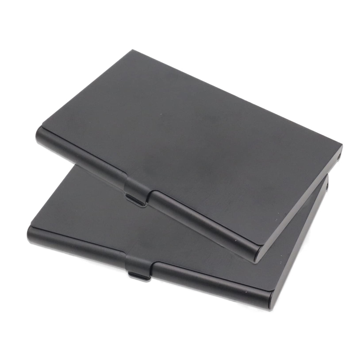 2-Pack Gold Aluminum Business Card Holder Slim Flip Pocket Case