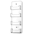 Hillban Acrylic Business Card Holder Wall Mount Office, 8 Pockets