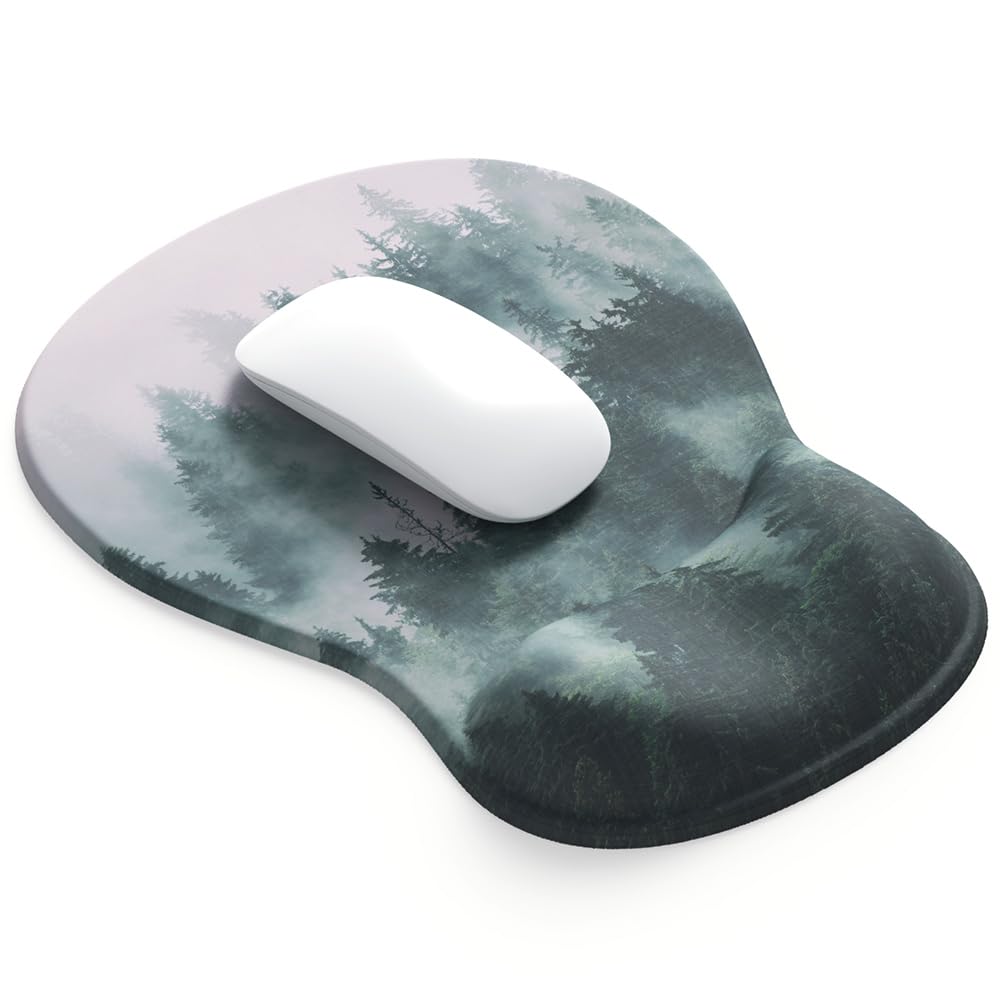 ErgoComfort Gel Wrist Rest Mouse Pad-Ergonomic Office Mousepad with Wrist Support-Non-Slip, Design Desk Accessories Mat for Home&Game Decor (06Mocha Sand)