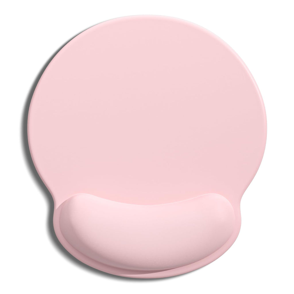 Auhoahsil Ergonomic Mouse Pad with Wrist Rest, Comfortable Silicone Non-Slip Computer Pain Relief Gel Mouse Mat with Wrist Support for Gaming, Work, Office, Women & Men, Cute Pattern, Beige