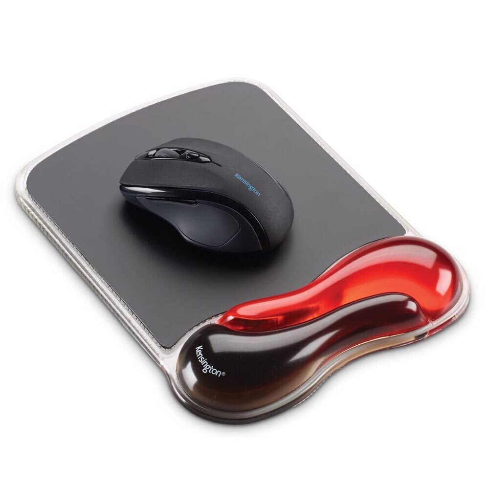 Kensington Duo Gel Mouse Pad with Wrist Rest, Ergonomic Wrist Support for Pain Relief, Comfortable Non-Skid Gel Pad for Computer, Laptop, Office & Home 9.6" x 7.6", Blue K62401AM