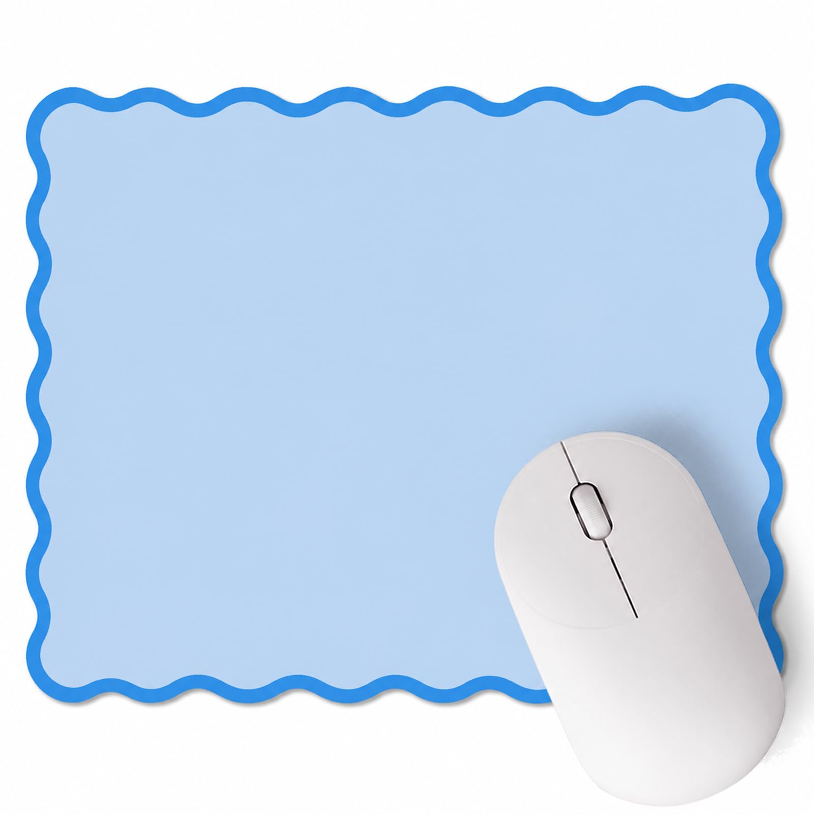 Kingdder Cute Scalloped Mouse Pad Non-Slip Mousepad 9.8x7.9in,Pink