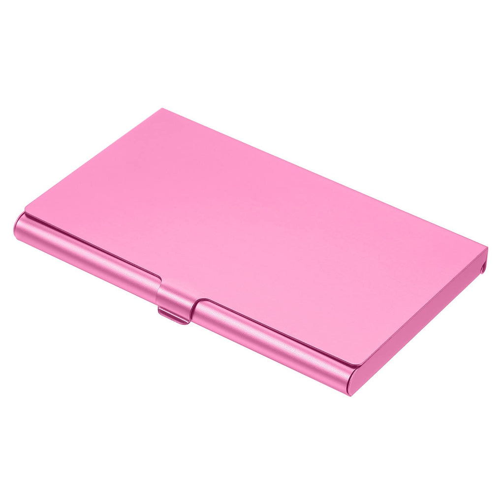PATIKIL Business Card Holder, Aluminum Alloy Flip Cover Slim Name Cards Case for Women Men, Champagne Gold