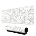 Abstract Topographic Map Gaming Mouse Pad Large Desk Mat XL Keyboard Mousepad 31.5*15.75 in