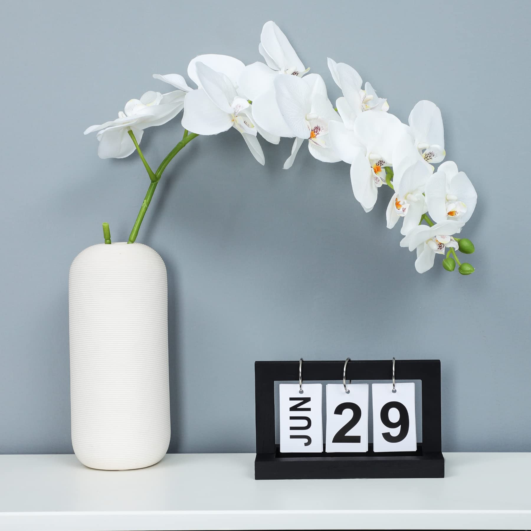 Desk Flip Calendar, Perpetual Desktop Calendar, Cute Small Flip Calendar with Memorial Day Recorder, Carbonized Black