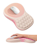 Ergonomic Mouse Pad with Sloped Memory Foam Wrist Rest (Black)