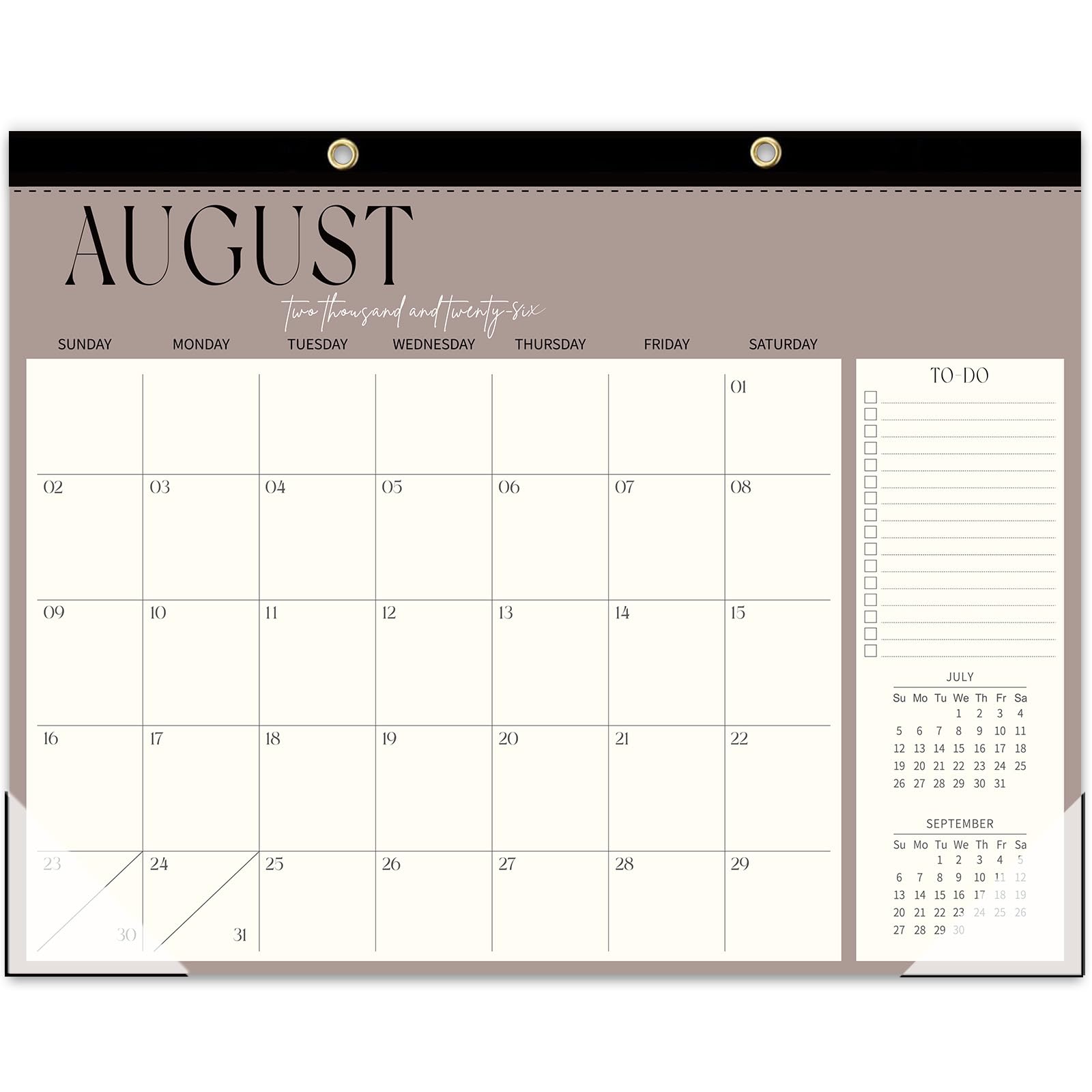 GuassLee Desk Calendar 2026-2027, 19 Months (Jun 2026-Dec 2027), 14" x 11"