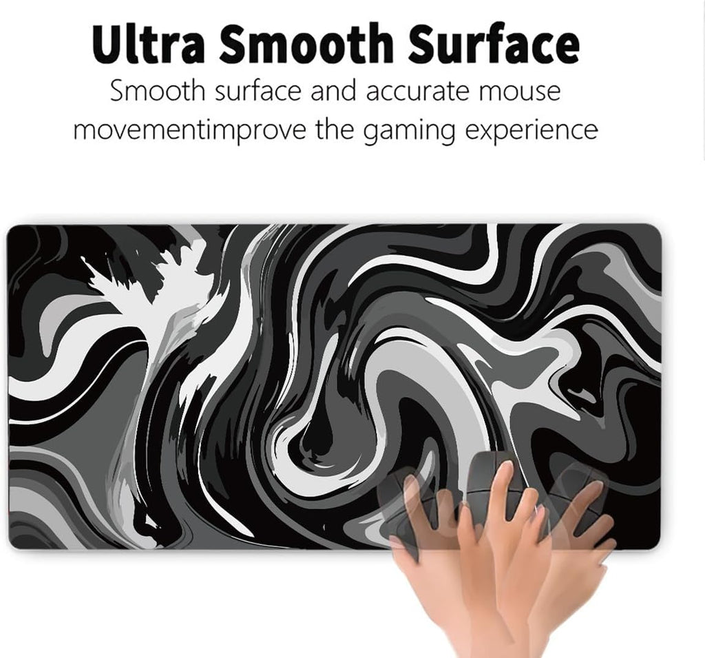 Rcege Large Gaming Mouse Pad Extended Desk Mat with Non Slip Stitched Edge