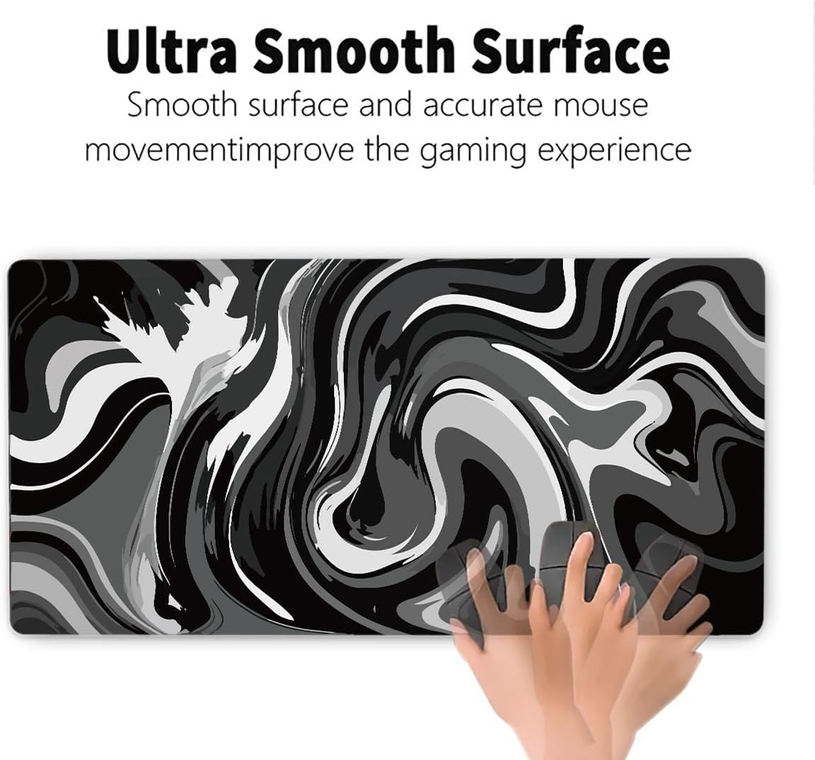 Rcege Large Gaming Mouse Pad Extended Desk Mat with Non Slip Stitched Edge